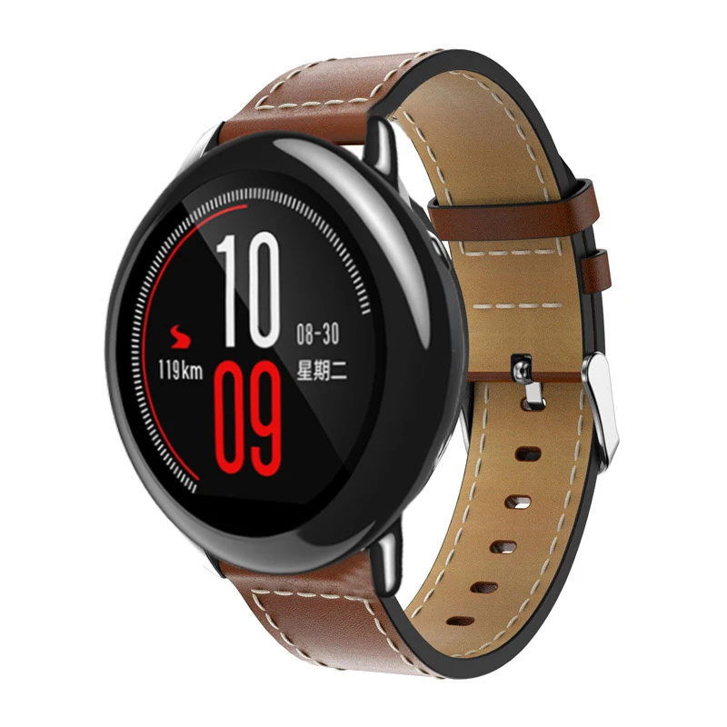 Для оригинальных часов Xiaomi Huami Amazfit pace ремешок из натуральной кожи сменный смарт-ремешок для часов Amazfit GTR 47 мм браслет