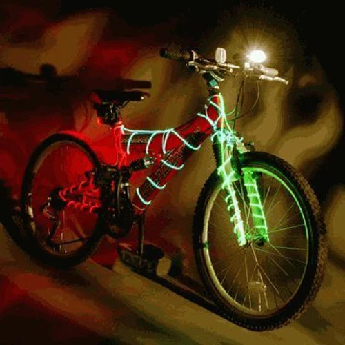 2 м оранжевая вспышка Гибкая неоновая лампа светящаяся El полоса провод веревка +