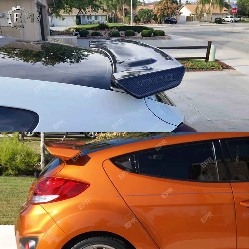 Для Hyundai Veloster Sequence Style задний спойлер из углеродного волокна (не турбо) тюнинг
