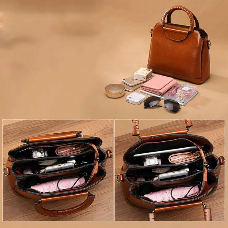 Высококачественные женские кожаные сумки-мессенджеры из натуральной кожи сумка