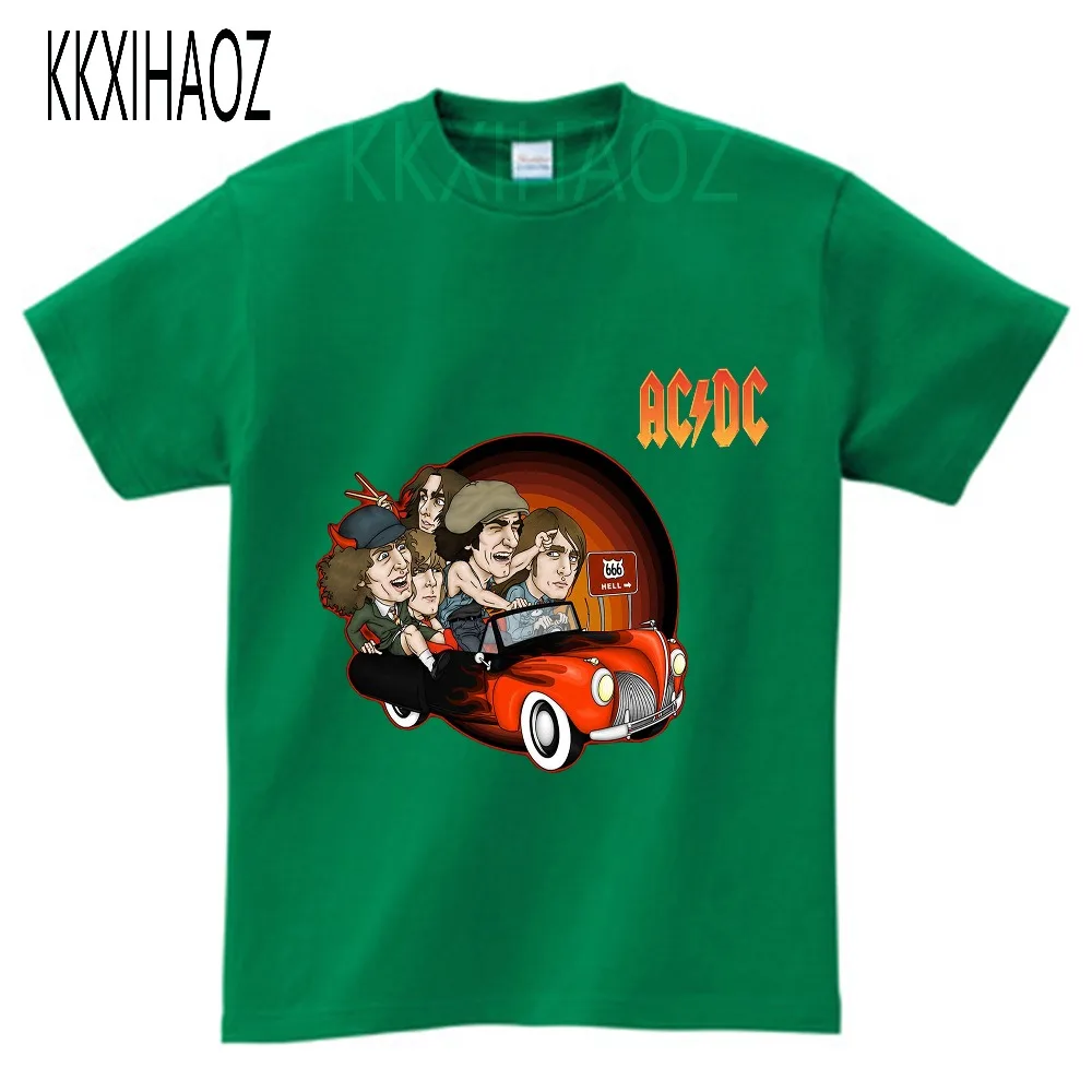 Новинка года, Camisetas AC/DC band rock, футболка, футболки с принтом acdc для мальчиков, Повседневная футболка, детский хлопковый топ с короткими рукавами в стиле хип-хоп