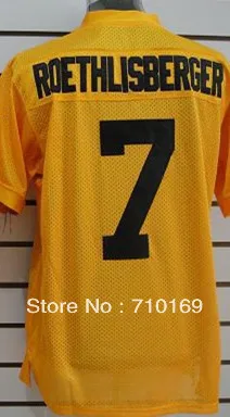 Free Shipping #7 Ben Roethlisberger men's 1933s wasp version yellow Throwback Elite football jerseys mix order | Спорт и