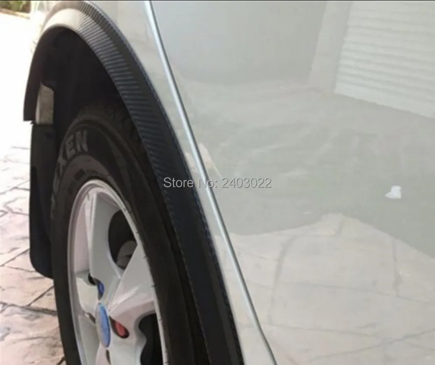 

wheel eyebrow refires quality carbon mrtomated soft rubber wheel decoration strip two pcs 118cm mudguard fit for suzuki SX4