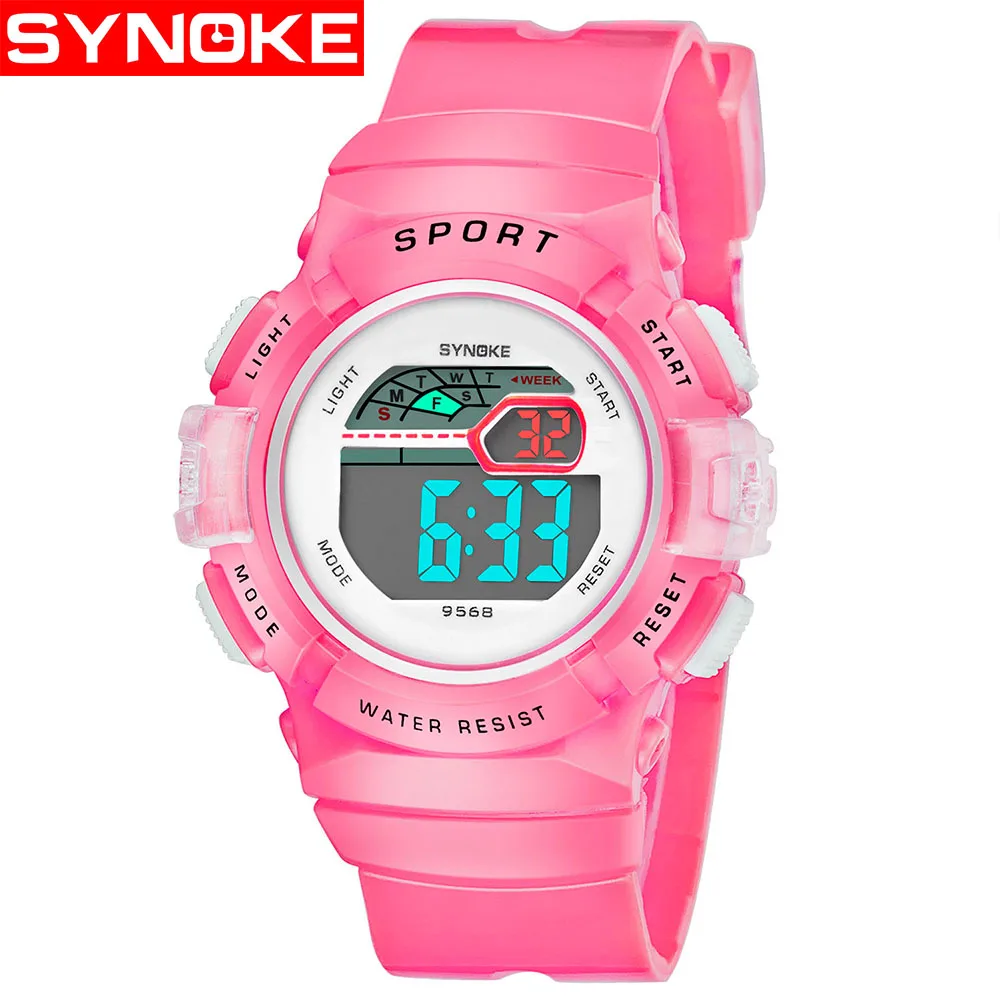 Pink PANARS спортивные детские Студенческие часы, детские часы для мальчиков и девочек, детские часы, светодиодный цифровой наручные часы, электронные наручные часы, модные часы - Цвет: Pink