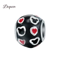 Dequeen новые рождественские амулеты европейские круглые черные