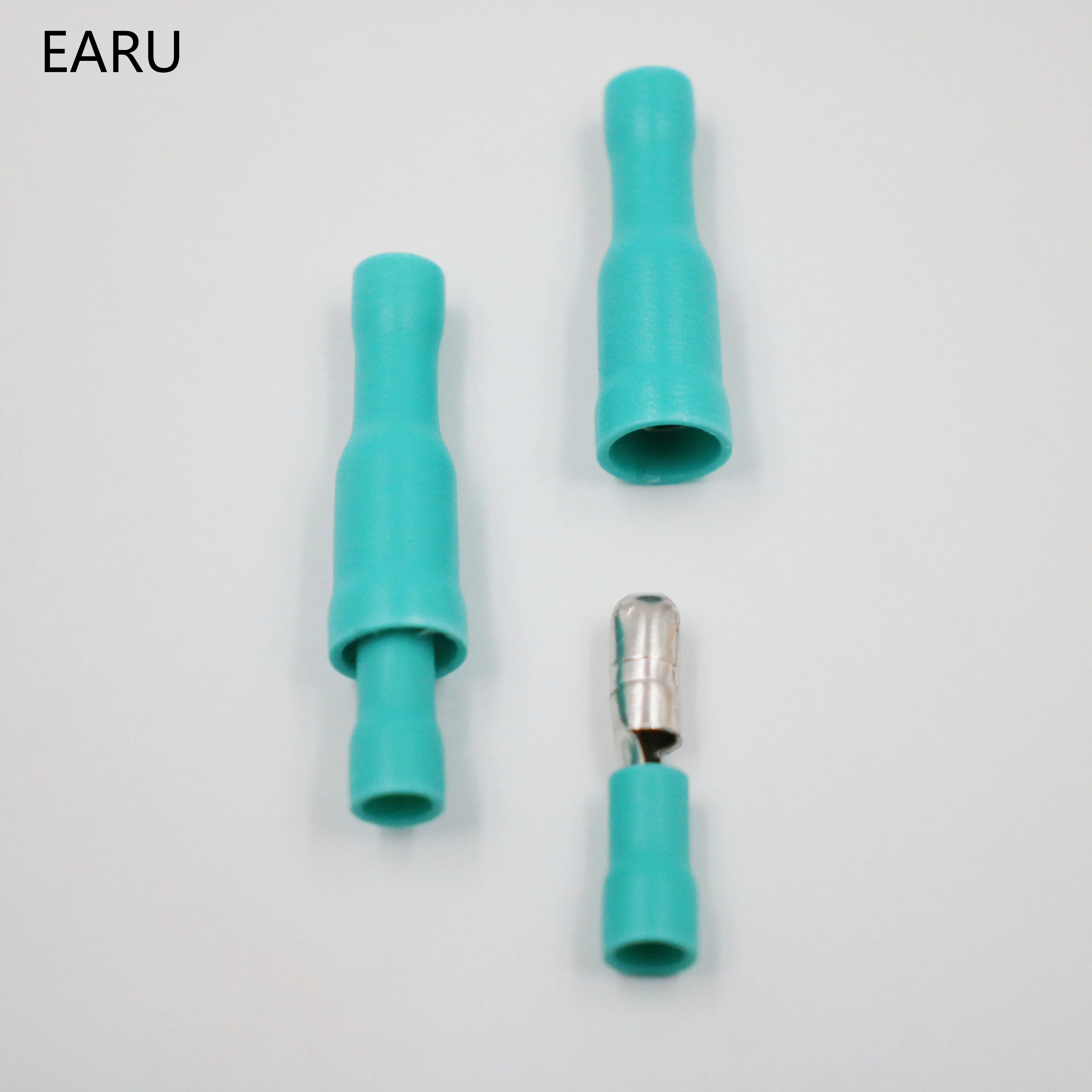 50 шт. зеленый Мужской и Женский Цилиндрический изоляционный разъем обжимные