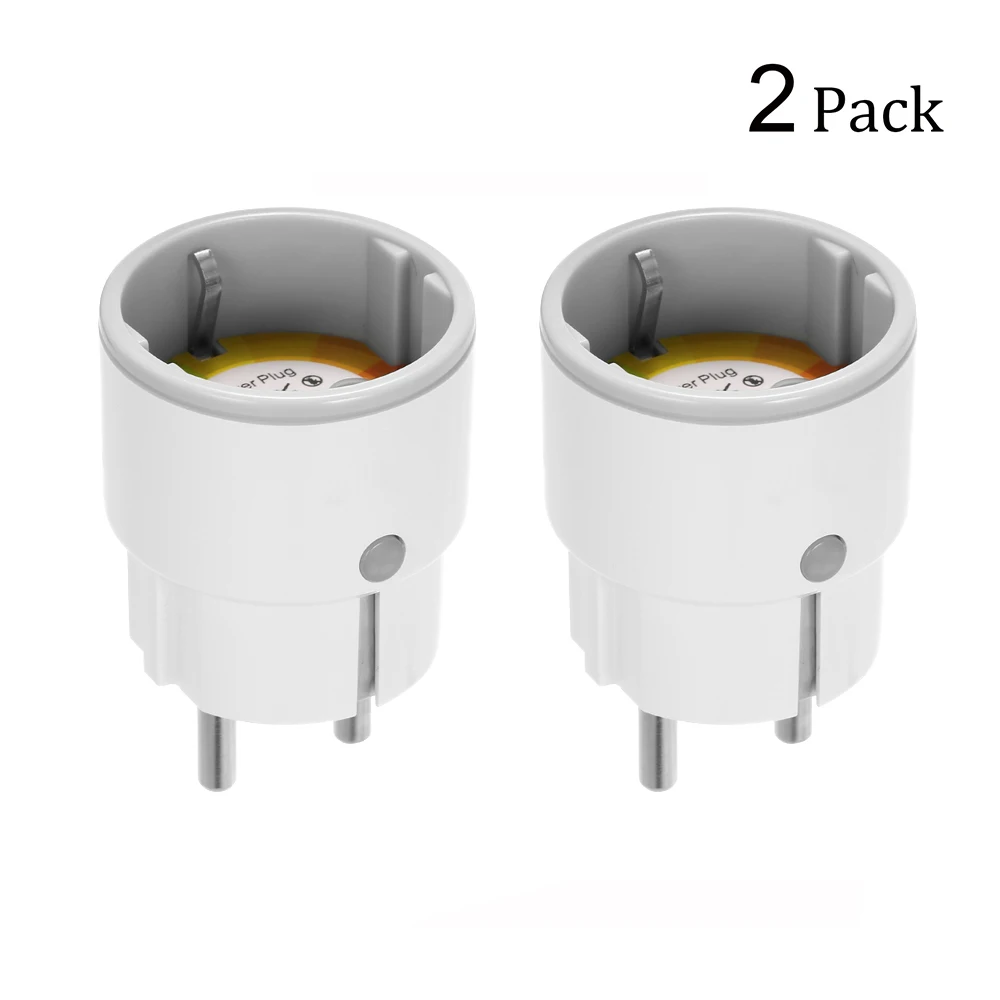 White 2pack Умная жизнь ЕС вилка WiFi управление умная розетка замер мощности переключатель времени 16А 3680 Вт Голосовое управление работа с Alexa Google IFTTT - Цвет: White 2pack
