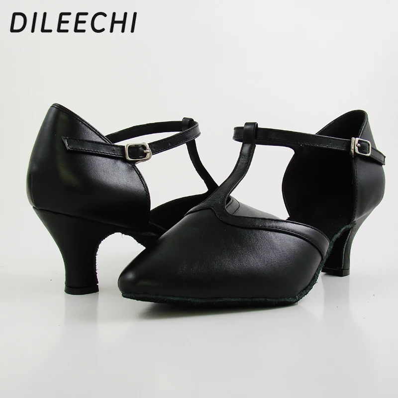 DILEECHI черные женские туфли из натуральной кожи для