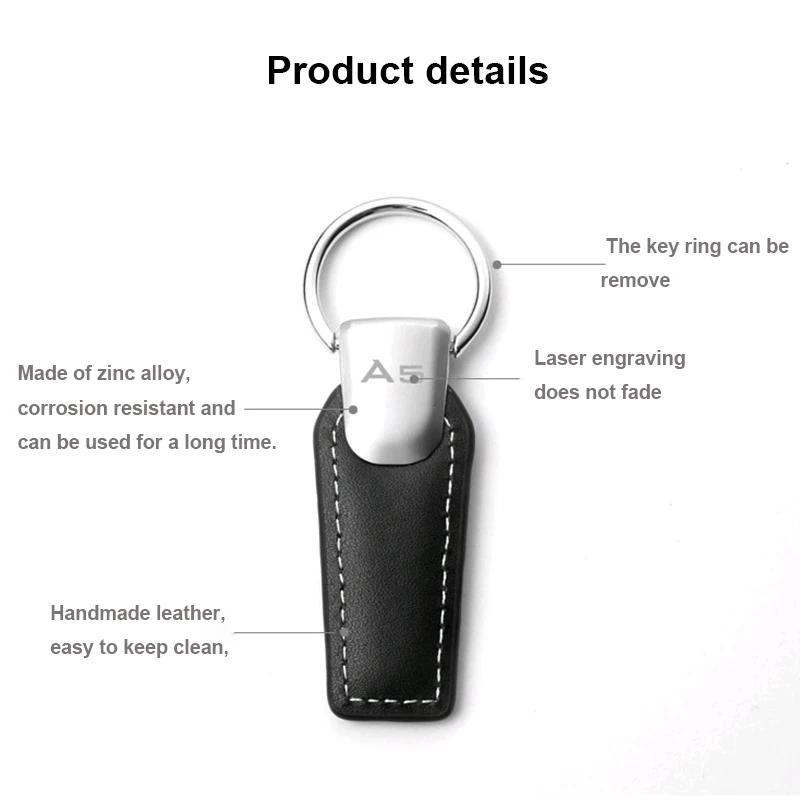 Fashoin металлический Кожаный Автомобильный Брелок для ключей брелок Audi A3 8P 8V 8L S3 RS3 RS