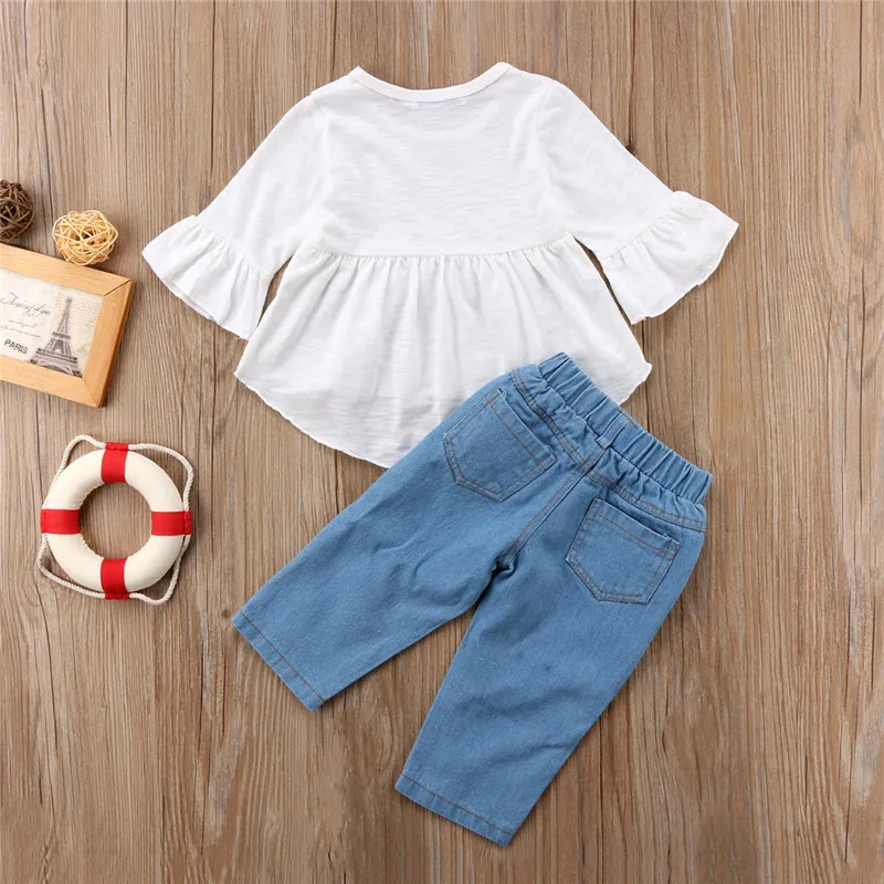Комплект летней одежды для девочек из 2 предметов детская туника маленьких