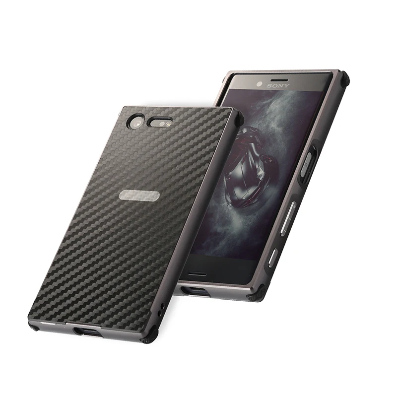 Чехол для Sony Xperia X Compact F5321 алюминиевый металлический каркас + жесткий