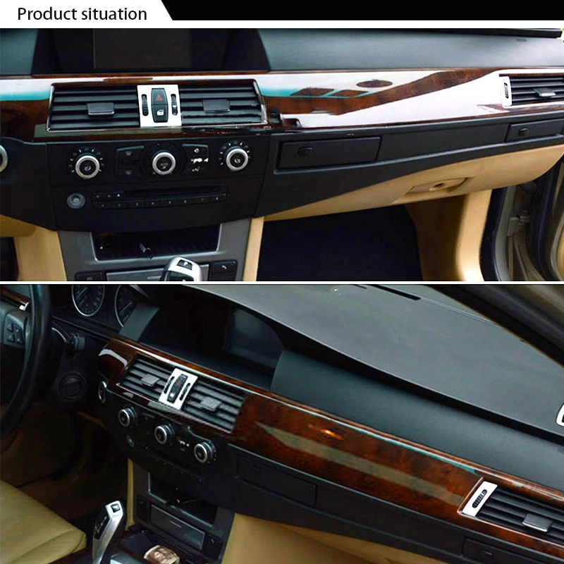 Aluminum Alloy Stickers For BMW 5 Series E60 E61 M Sports Center Console Dashboard Air Vent Outlet Frame Covers Accessories | Автомобили и