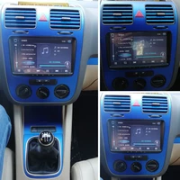 for volkswagen golf 5 mk5 4 door interior central control panel door handle carbon fiber stickers decals car styling accessorie