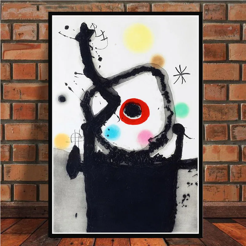 Постер и принты Joan Miro известные современные абстрактные Ретро картины