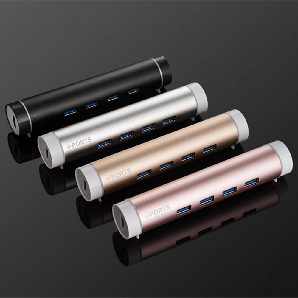 Высокоскоростной 4 портовый концентратор USB 3 0 из алюминиевого сплава