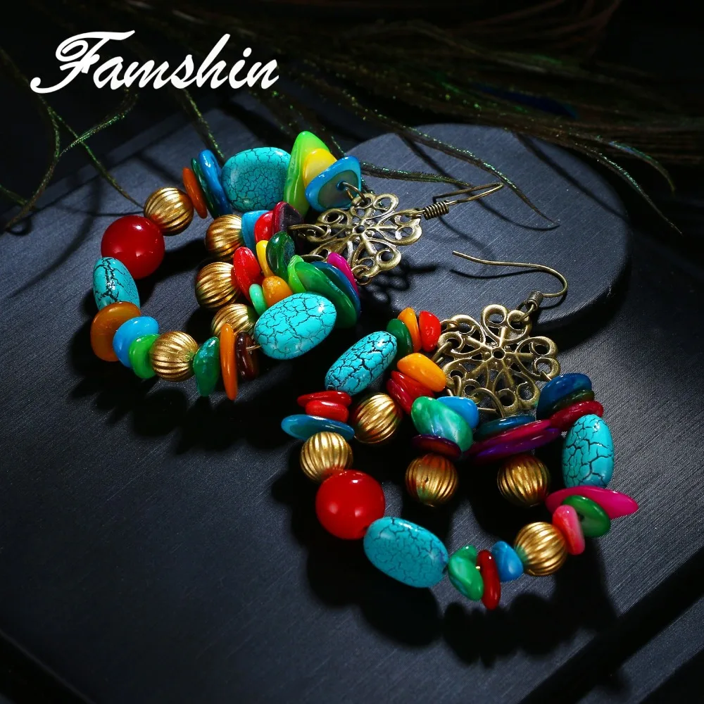 FAMSHIN милые Bijoux (украшения своими руками) в богемном стиле с золотисто-Цвет стразы