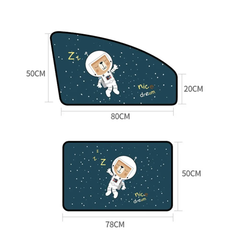 

Cartoon Car Curtain UV Protection Car Window Cover Car Sun Shade Curtain Solar Mosquito Dust Protective Cover Car Accessories