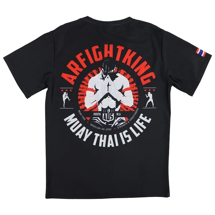 ROLLHO Рашгард MMA Muay Thai T костюм футболка с шортами с принтом эластичное сжатие BJJ MMA короткие боксерские Джерси Фитнес, тренажерный зал