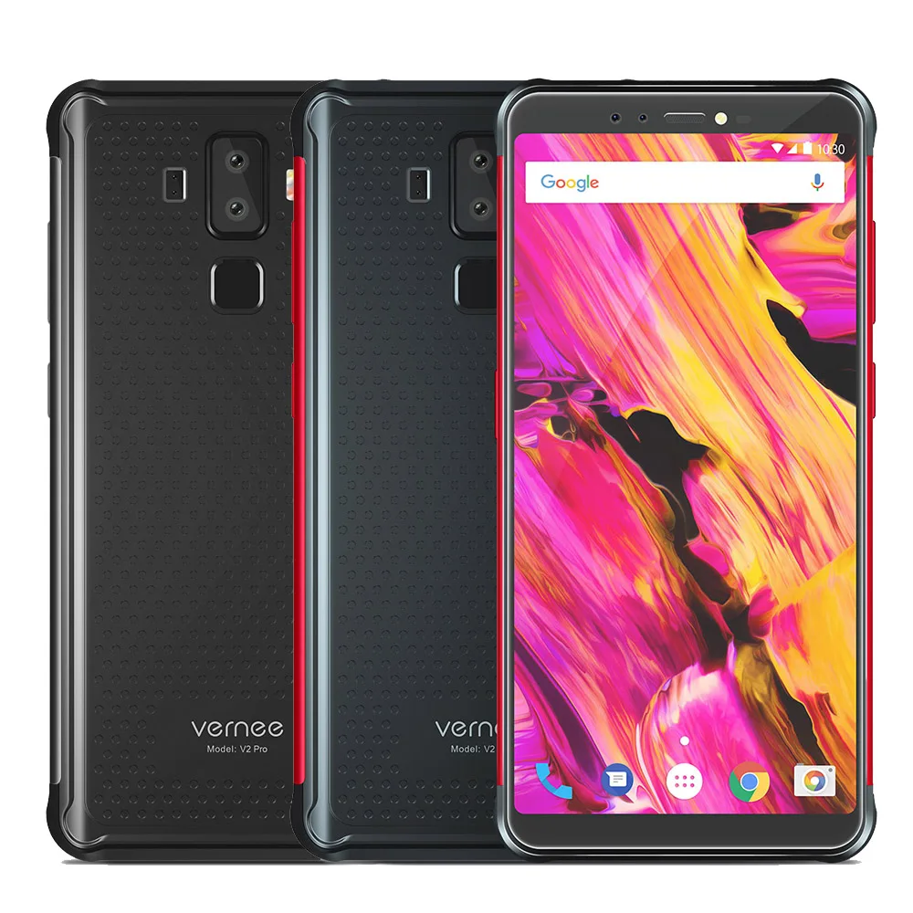 Vernee V2 Pro 4G мобильный телефон IP68 Водонепроницаемый FHD+ 2160*1080p Face ID 6 ГБ+ 64 ГБ 21 Мп+ 5 Мп 13 МП+ 5 МП 4 камеры 6200 мАч прочный телефон