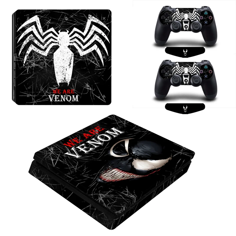 ARRKEO Venom виниловая Защитная крышка PS4 тонкая кожа наклейки для sony playstation 4 Slim консоль 2 контроллера Рождественский подарок