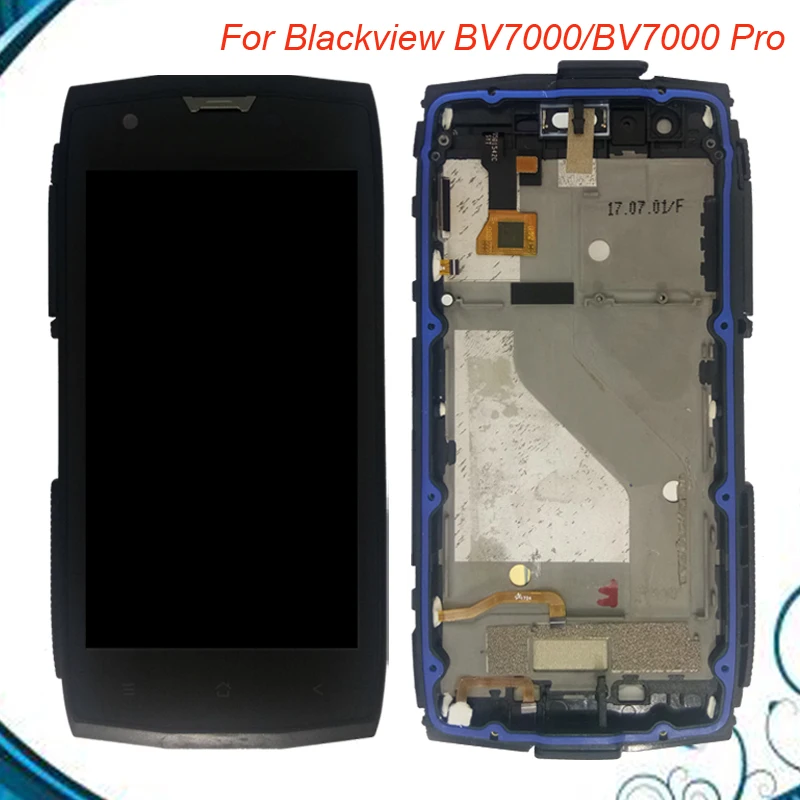 Для Blackview BV7000 PRO ЖК дисплей + сенсорный экран с рамкой 100% протестированный