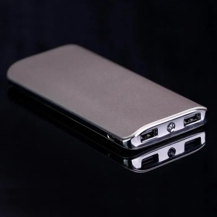 10000 мАч портативный внешний аккумулятор Двойной USB светодиодный фонарик Внешний