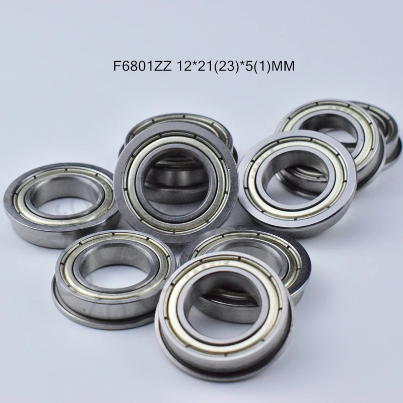

F6801ZZ 12*21(23)* 5(1) мм 10 шт. подшипники фланцевые подшипники 6801 F6801Z F6801ZZ подшипник с глубоким желобом из хромистой стали