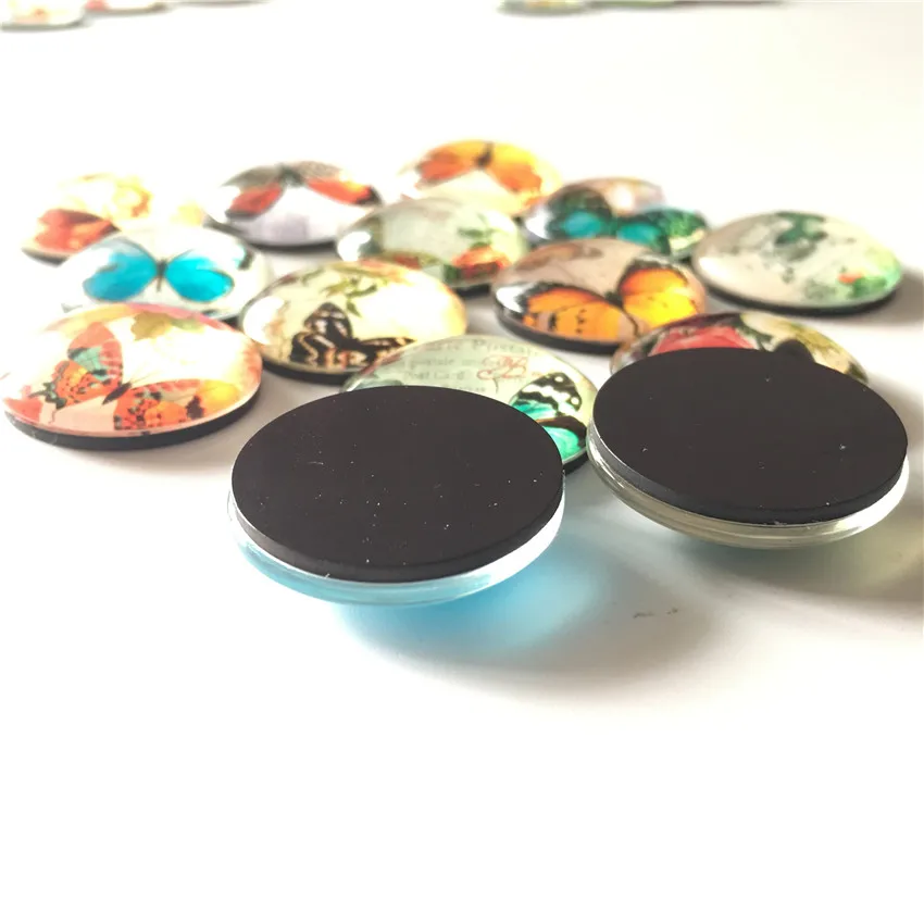 Бесплатная доставка (14 шт./лот) различные бабочки Хрустальное стекло магнит на