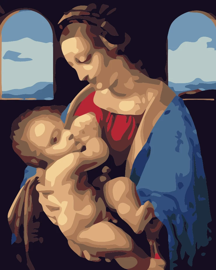 DIY картина маслом Великая Мать гостиная Спальня украшение дома Art красивый