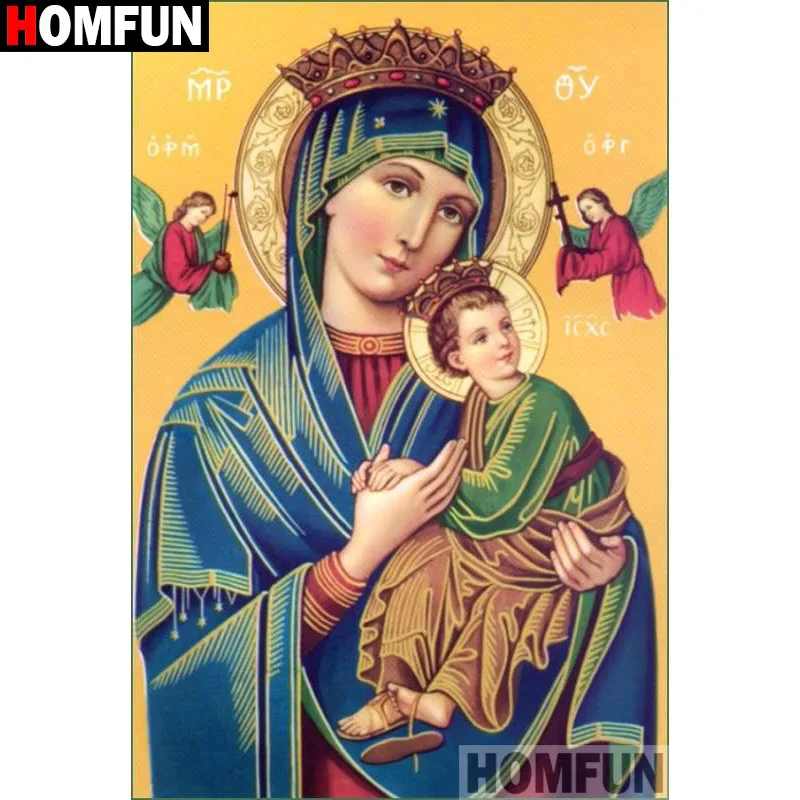 Алмазная живопись HOMFUN A17263 религиозная фигурка картина с полными