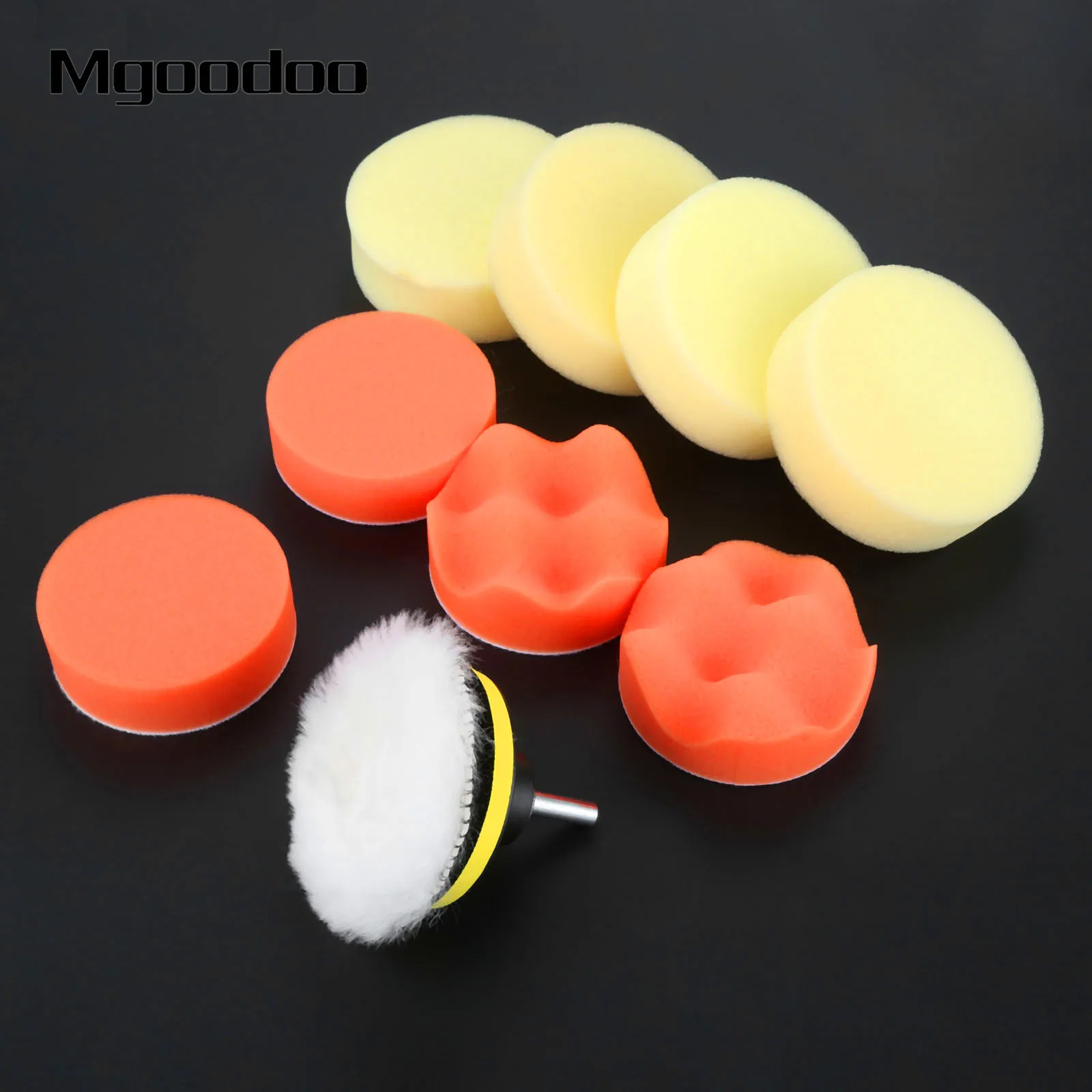 

11Pcs 3inch Buffing Sponge Pad Auto Car Polishing Pad Kit Buffer + Drill Adapter M10 For Car Polisher Buffer Electric Drill Pack
