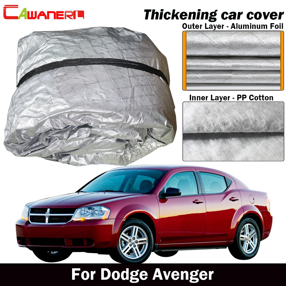 Трехслойный толстый автомобильный чехол Cawanerl Для Dodge Avenger хлопковый