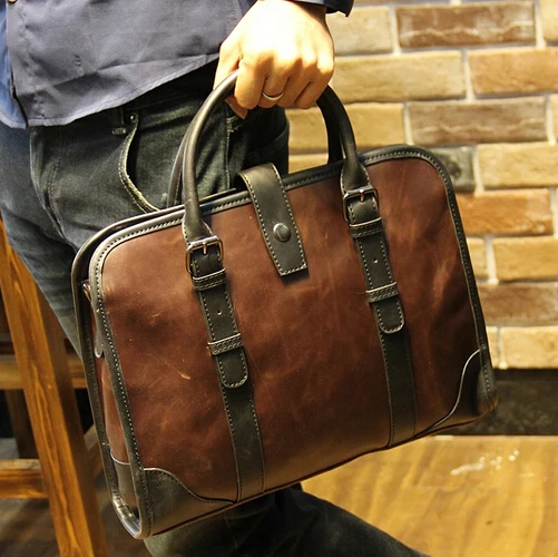 Известный бренд кожаный мужской портфель мужские дизайнерские сумки модные