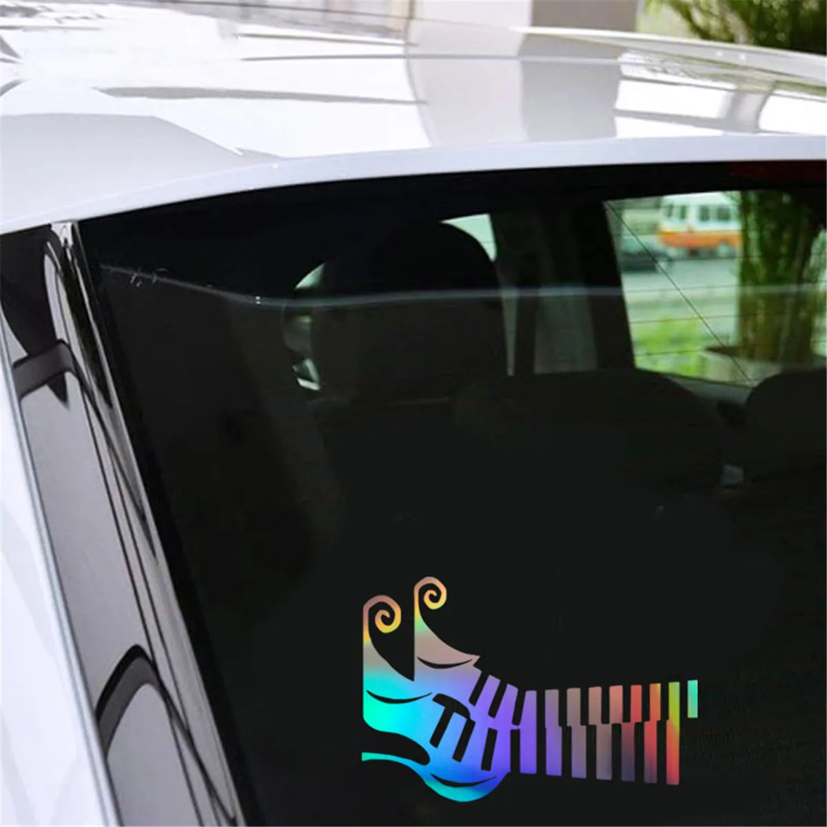 Забавная Волшебная полосатая обувь на высоком каблуке автомобильная Наклейка