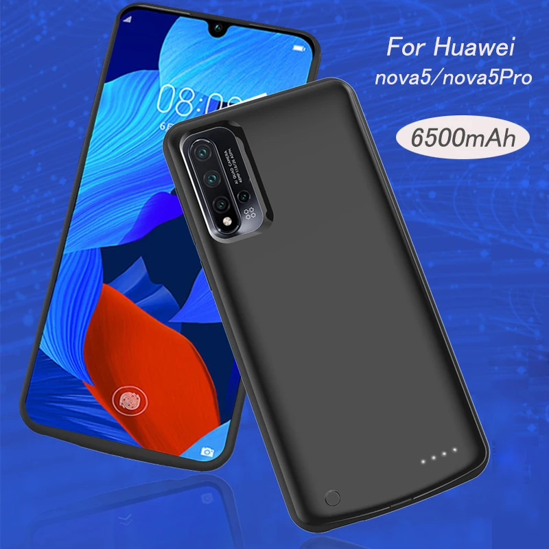 Высокое качество 6500mAh банк питания чехол для huawei nova5/nova5Pro резервного заряда