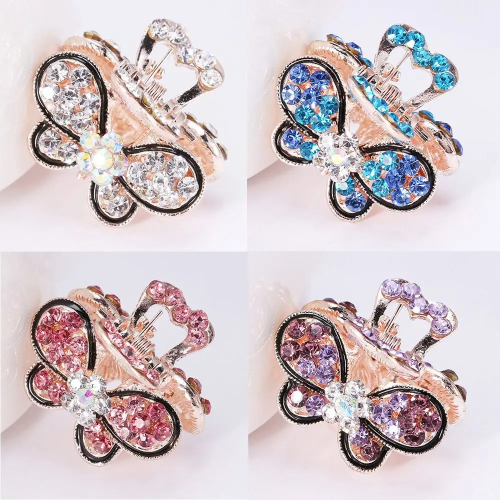 Женские заколки для волос Винтажные с кристаллами и стразами мини бабочка корона