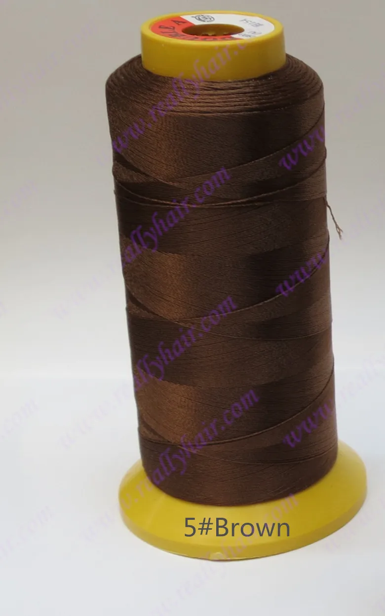 

1PCS Brown Weaving Threads for machine weft hair extension professional hair accessories & Tools 4 types weaving needle as gift