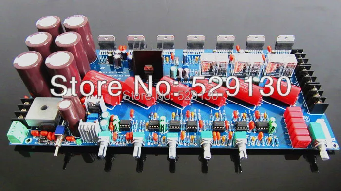 HIFI 5 1 усилитель доска с A1 предусилителя TDA7293 сабвуфер use6 регулировать громкость