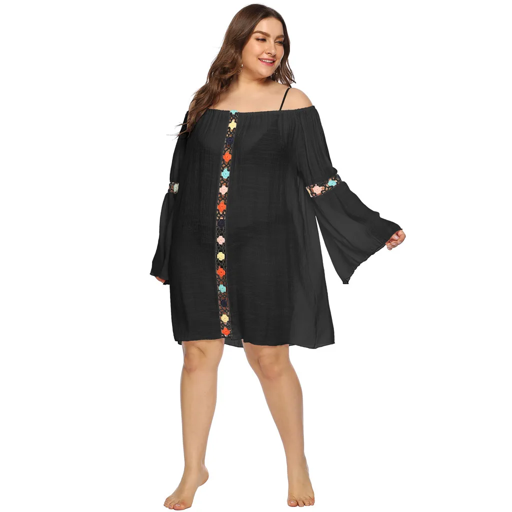 Womail Cover-Ups Summer Women Bathing Cover Up Bikini Swimsuit Swimwear Crochet Smock Beach Loose Knee-Length W30417 | Женская одежда