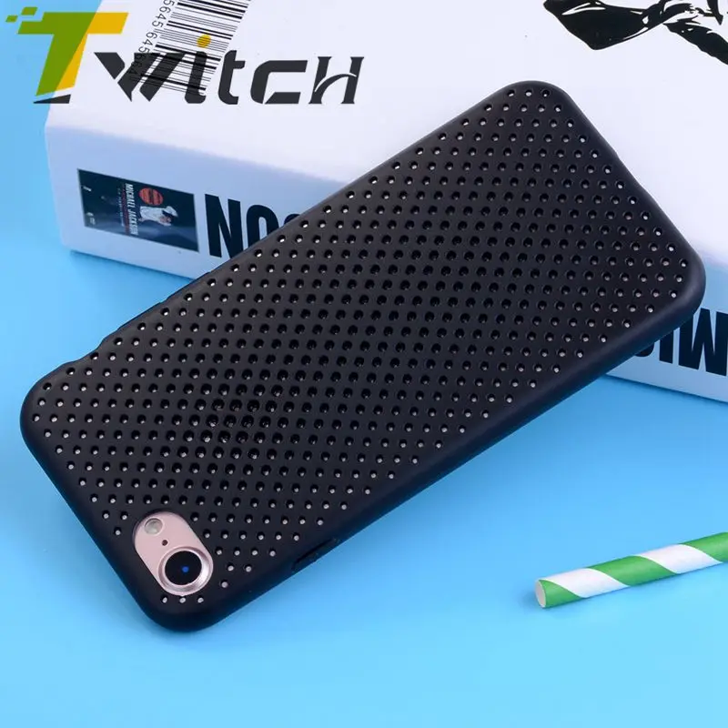 Дергаться Hollow чехол для iPhone 7 Plus телефон Coque Карамельный цвет TPU iphone случаях