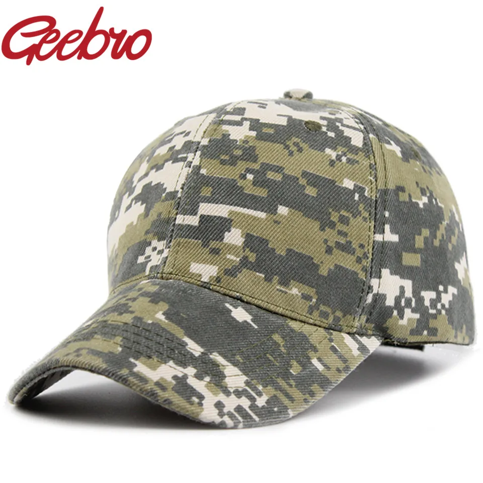 Бейсболка Geebro камуфляжной расцветки полноразмерная закрытый головной убор
