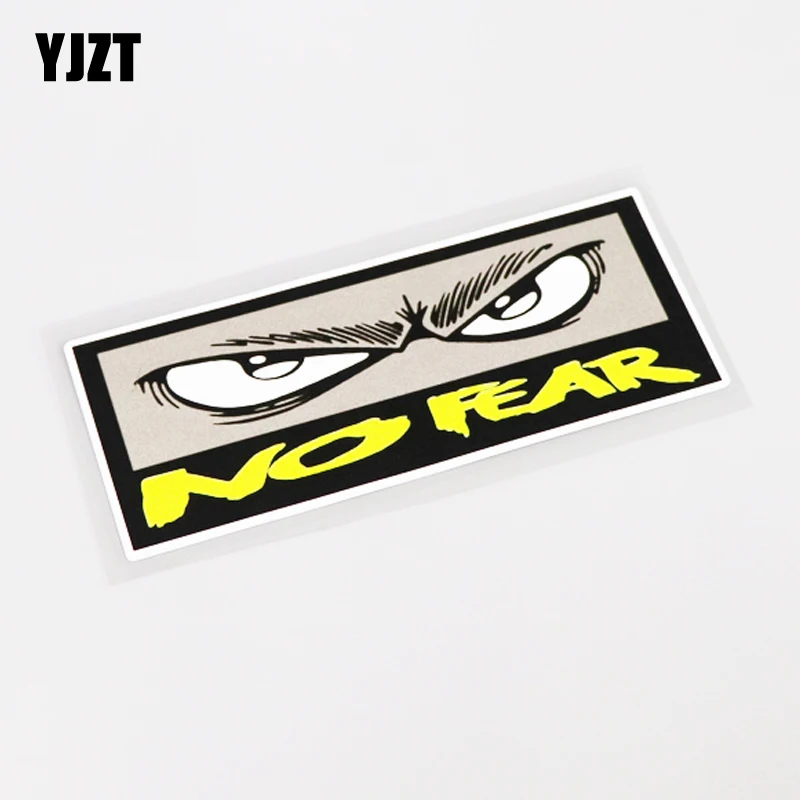 

YJZT 15.3CM*6CM Funny Car Styling NO FEAR Eyes PVC Car Sticker Decal 13-1081