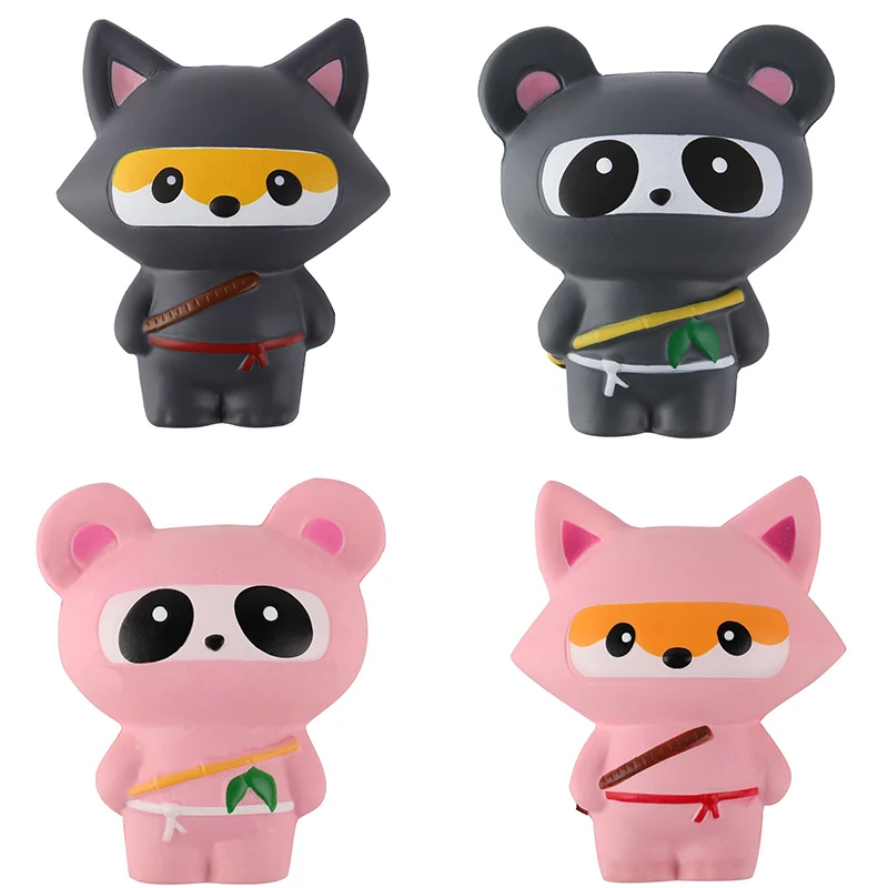 сквиши Новый животных Jumbo 14 см Kawaii ниндзя Squishy Panda/медведь/лиса хлеб мягкий