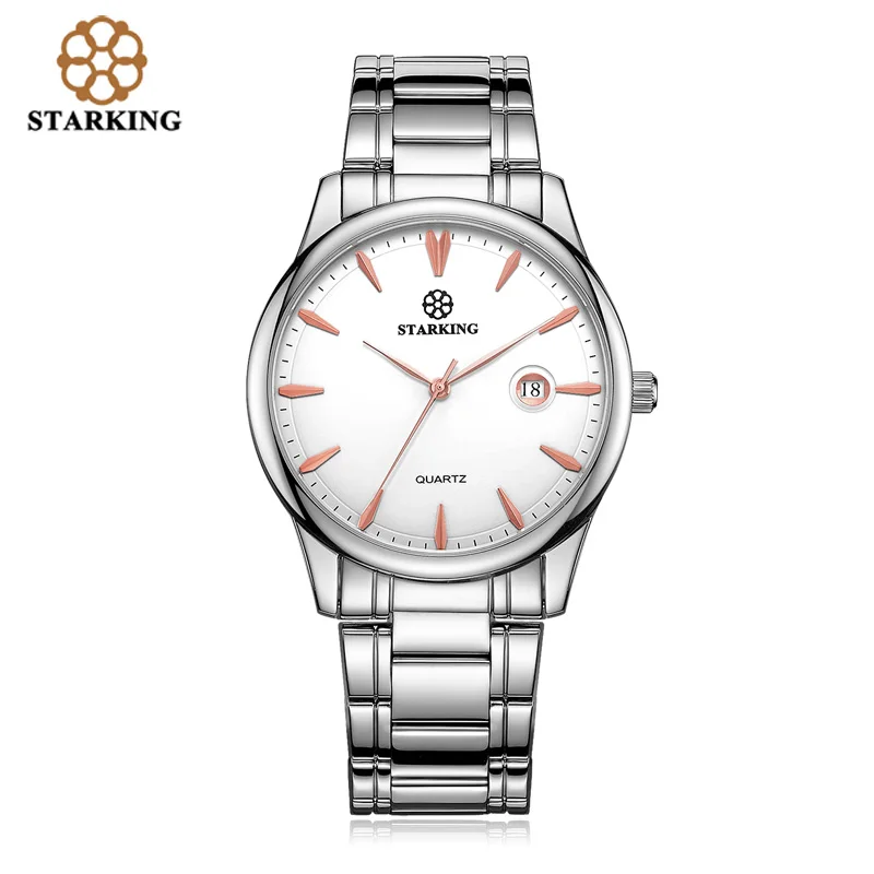 BM0972SS13 Мужские кварцевые часы от бренда Starking, Импортные японские Мужские часы с Т-образным ремешком, нержавеющая сталь 316l, Автоматическая Дата, модные повседневные мужские часы BM0972 - Цвет: BM0972SS13