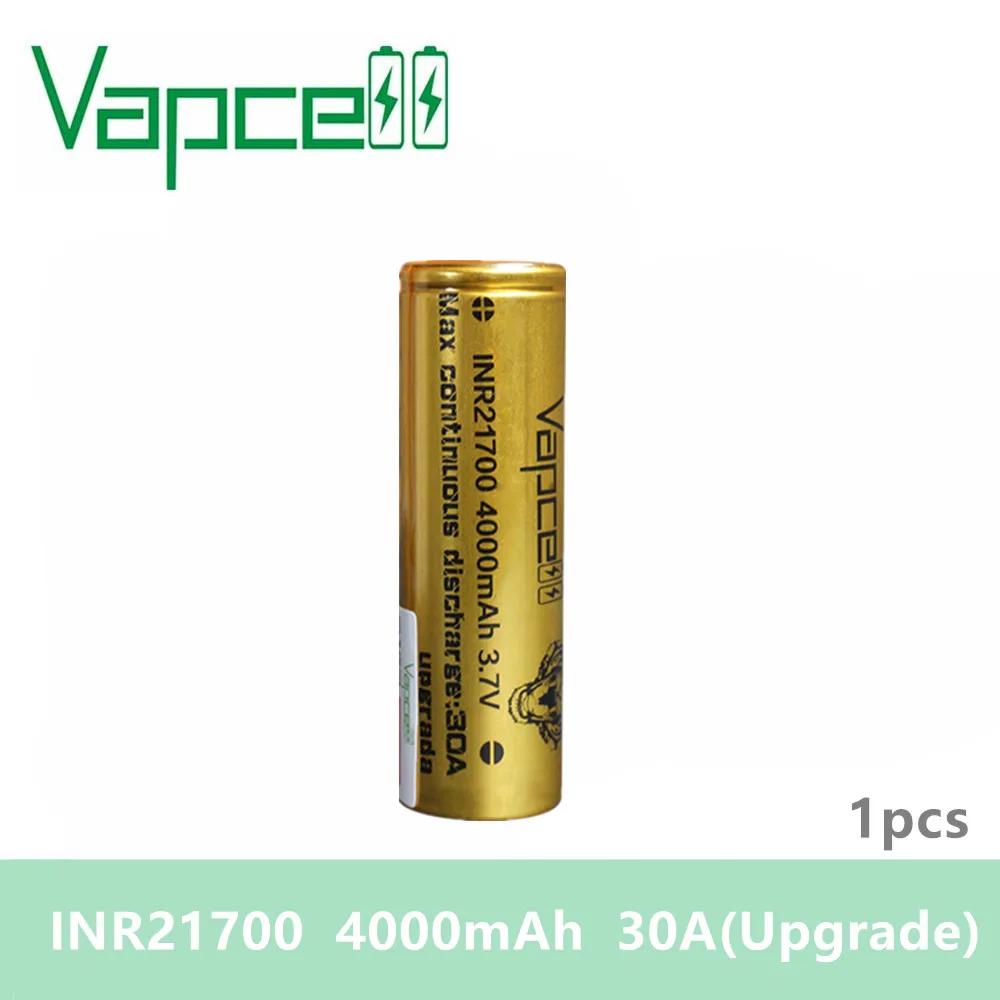 VAPCELL INR21700 батарея 1 шт. 4000 мАч 28A литиевая электрический инструмент 3 7 В vs keeppower
