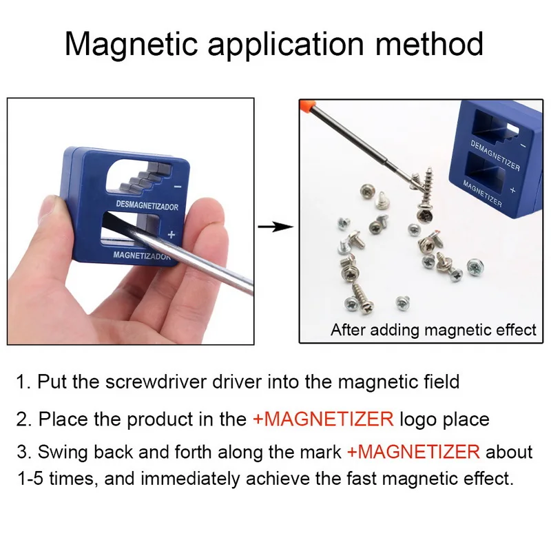 1 шт. многофункциональный мини магнитайзер размагничиватель отвертки
