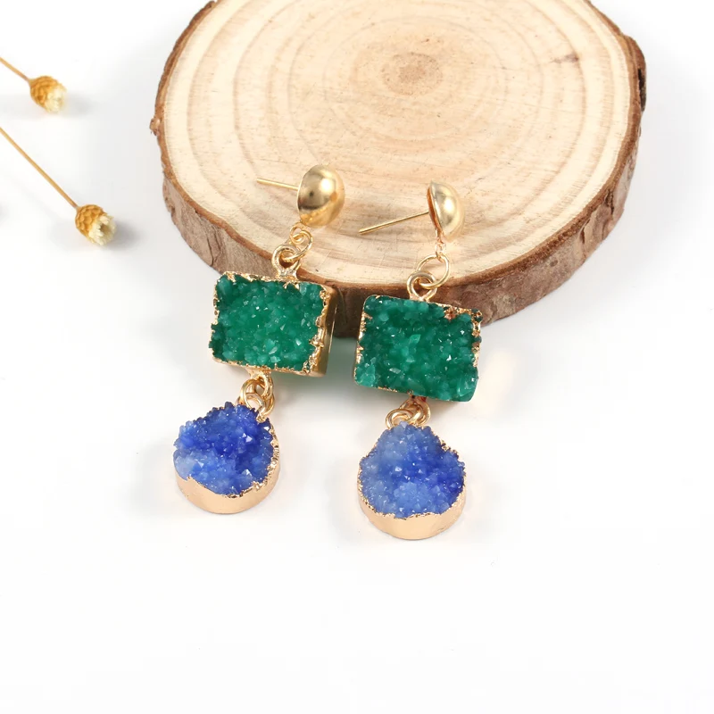 Большие серьги Dayoff ручной работы из смолы для женщин ювелирные изделия