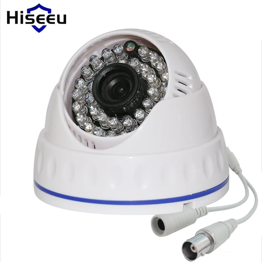 Купольная мини камера видеонаблюдения Hiseeu AHDH 1080P домашняя инфракрасная ночного