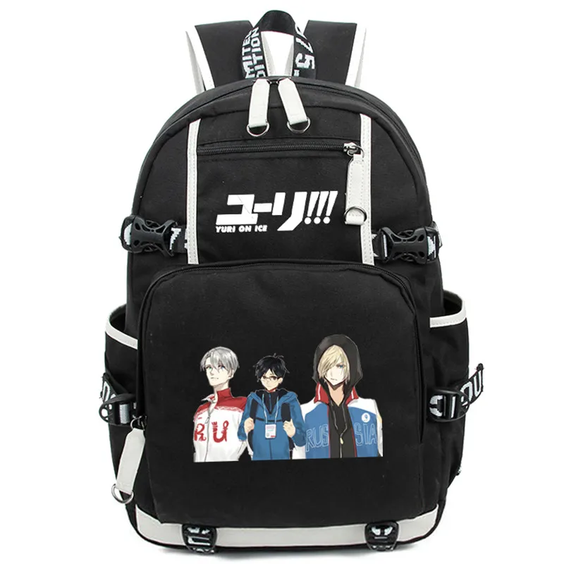 Новое поступление Аниме Юри! На ICE Victor женский и мужской рюкзак школьный Nikiforov Bolsa