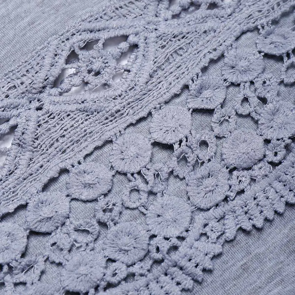 2018 Весна Для женщин свободные штаны середины талии кружева дамы брюки Винтаж